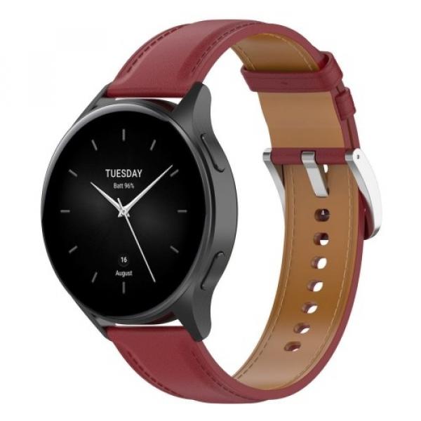 Pasek Bizon Strap Watch Casual 22 mm do Xiaomi Watch 2/Watch S3 47 mm, bordowy