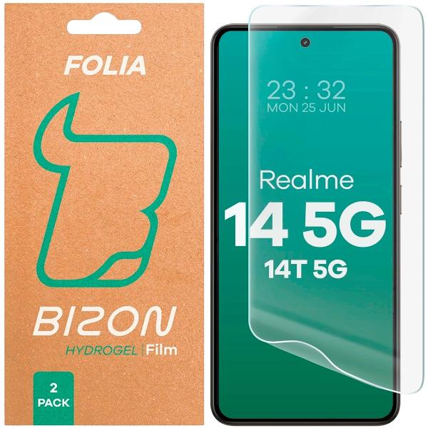 Folia hydrożelowa na ekran Bizon Glass Hydrogel Front Duo do Realme 14 5G / 14T 5G, 2 sztuki