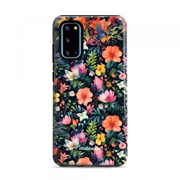 Etui ochronne do Galaxy S20, Mobiwear Elite Pro, kolorowo-kwieciste
