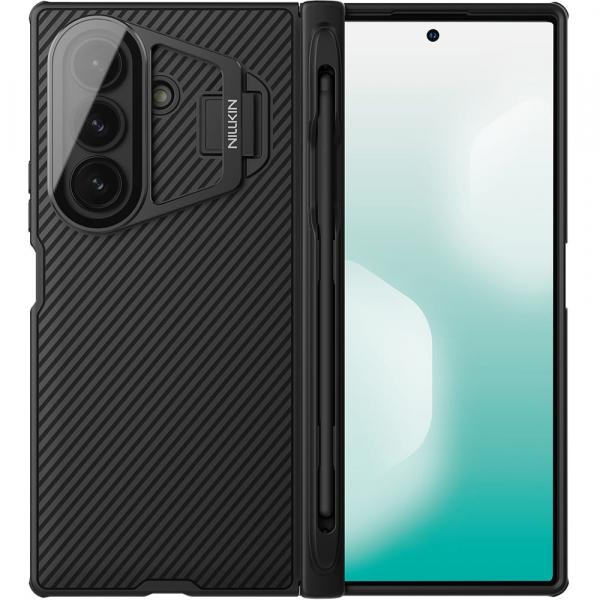 Etui z ochroną aparatu i rysikiem Nillkin CamShield Prop Magnetic do Galaxy Z Fold7, czarne