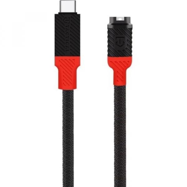 Kabel do ładowania zegarków Garmin, Tactical Recce 3:20, USB-C, 1m, czarno-czerwony