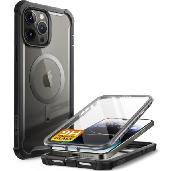 Etui pancerne + szkło 9H Supcase i-Blason Ares Mag SPG z MagSafe do iPhone 14 Pro, czarne