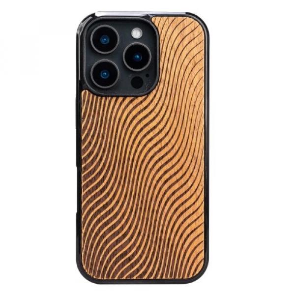 Drewniane etui Bewood Fale Merbau do iPhone 16 Pro