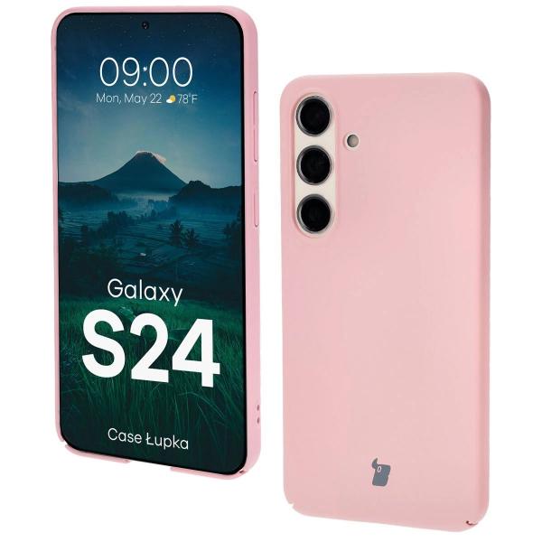 Etui Bizon Case Łupka do Galaxy S24, różowe