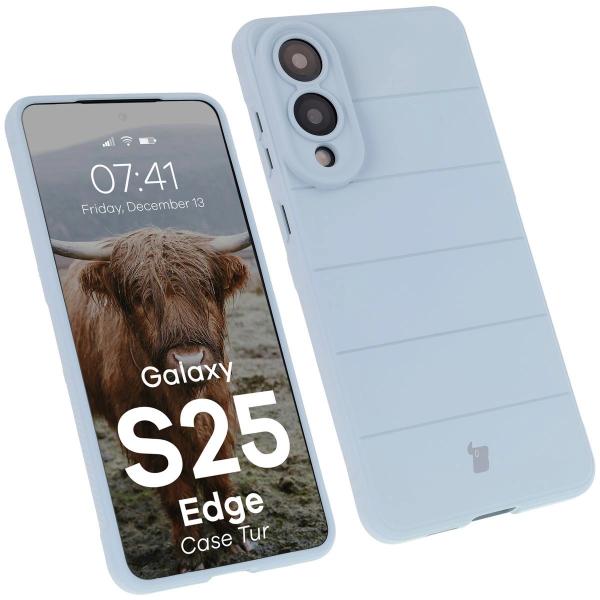 Pancerne etui Bizon Case Tur do Galaxy S25 Edge, jasnoniebieskie