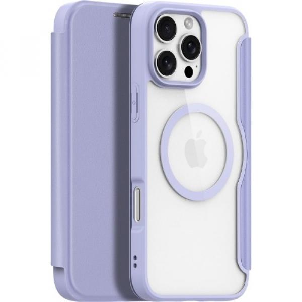 Etui Dux Ducis Skin X Pro Magnetic do iPhone 16 Pro Max, fioletowo-przezroczyste