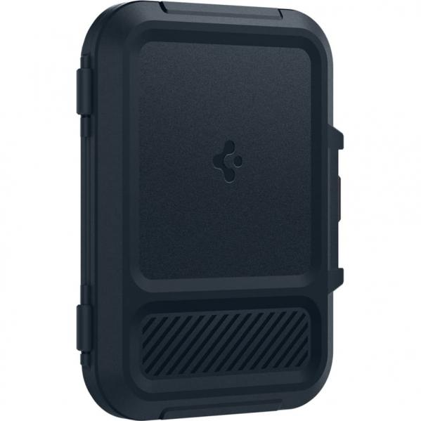 OUTLET: Portfel na karty, banknoty Spigen LockFit Wallet do MagSafe, granatowy