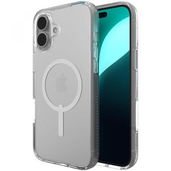 Etui Zagg Gear4 Crystal Palace Snap do MagSafe do iPhone 16 Plus, przezroczysto-białe