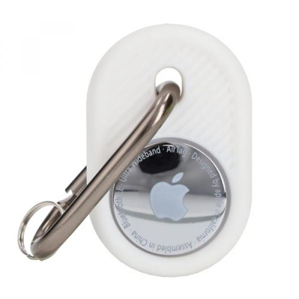 Etui Bizon Case Locator Travel do Apple AirTag, białe