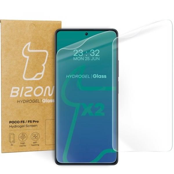 Folia hydrożelowa na ekran Bizon Glass Hydrogel do POCO F5/F5 Pro, 2 sztuki