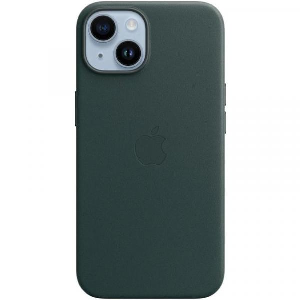 Etui Apple Leather Case MagSafe do iPhone 14, leśna zieleń