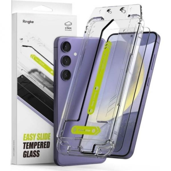 Szkło hartowane na ekran z aplikatorem Ringke Easy Slide 2-Pack do Galaxy S24, 2 sztuki