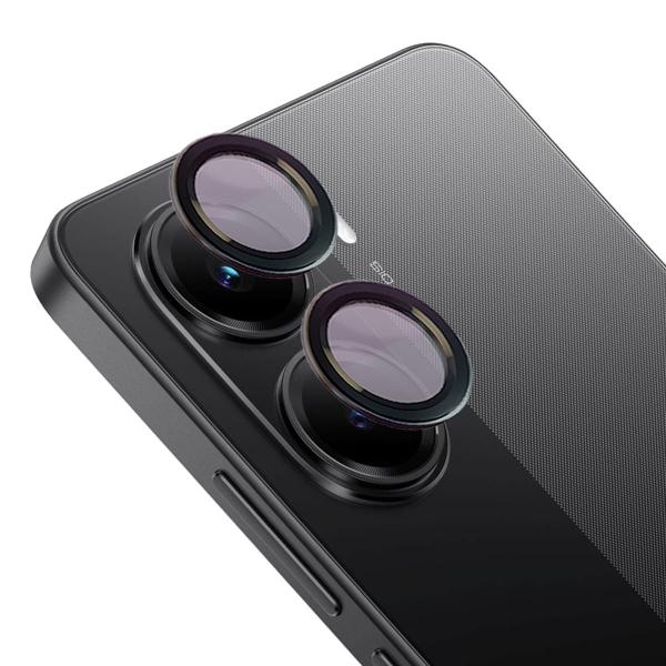 Szkło na aparat Bizon Glass Snap Lens do Xiaomi Poco X7 Pro, 1 zestaw, czarna ramka