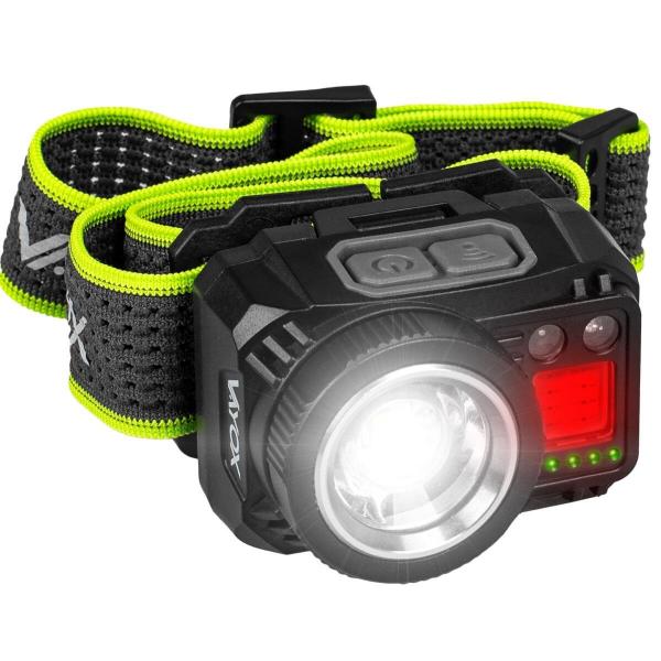 Latarka czołowa, czołówka Vayox VA0098 akumulatorowa 500lm ZOOM, czarna