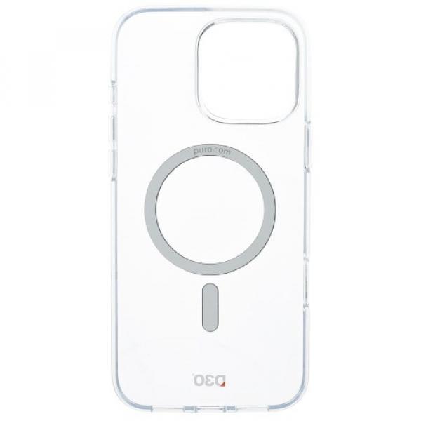 Etui Puro Impact Clear D3O Mag do iPhone 16 Pro, przezroczysto-białe