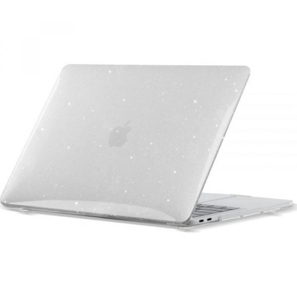 Etui Tech Protect SmartShell do Macbook Air 13 2018 - 2020, przezroczyste brokatowe