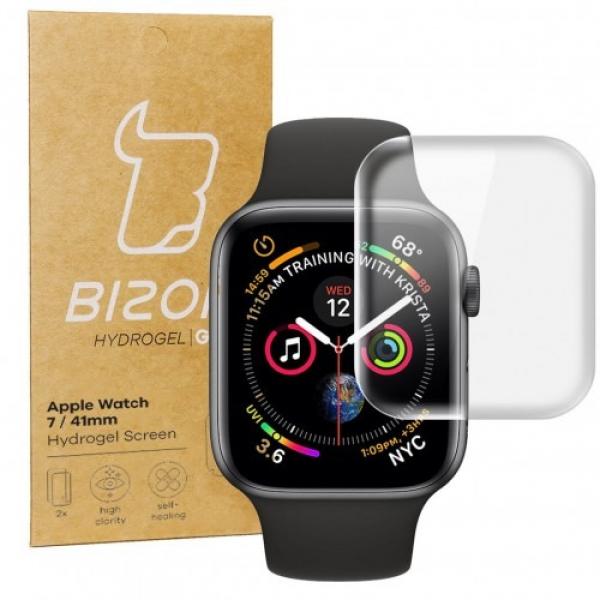 Folia hydrożelowa na ekran Bizon Glass Hydrogel, Apple Watch 41 mm, 2 sztuki