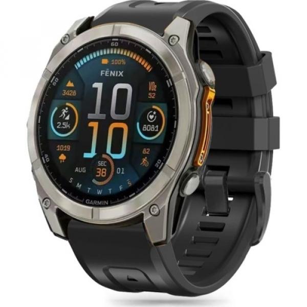 Pasek Tech-Protect Silicone, QuickFit 26 mm do Garmin Fenix 8 (51 mm) / 7X Pro / 7X / 6X Pro, czarny
