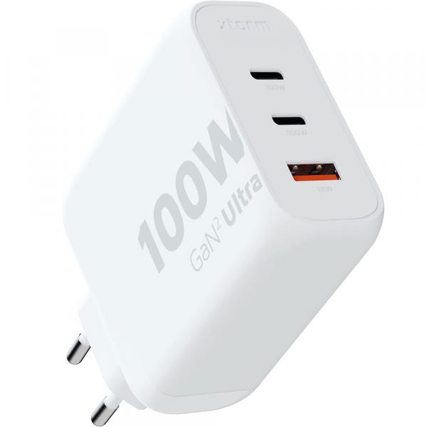 Ładowarka sieciowa Xtorm Fast Charger Gan2 Ultra 100W, 2x USB-C, USB-A, PD, biała