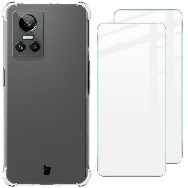 Etui + 2x szkło Bizon Case Clear Pack do Realme GT Neo 3, przezroczyste