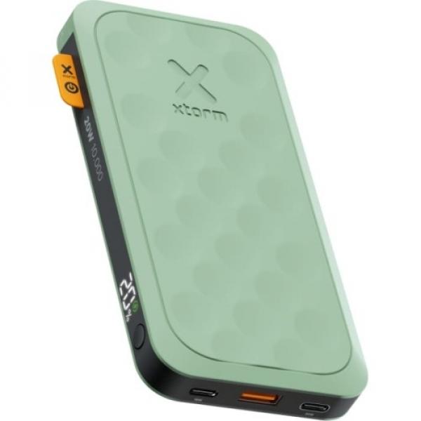 Powerbank XTORM Fuel 10 000 mAh, 22.5W, 2x USB-C / 1x USB-A, zielony