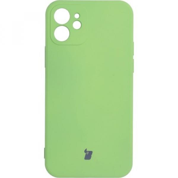 Etui Bizon Case Silicone do iPhone 12, jasnozielone