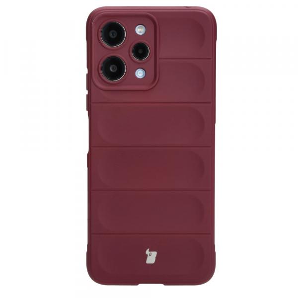 Pancerne etui Bizon Case Tur do Xiaomi Redmi 12, burgundowe