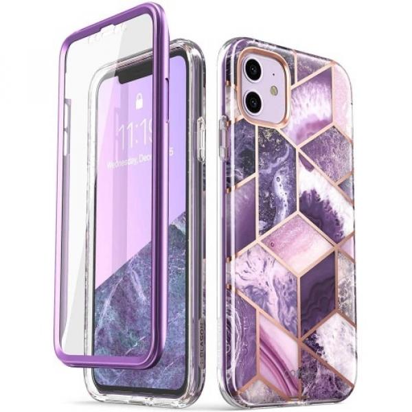 Etui pancerne Supcase i-Blason Cosmo iPhone 11, marmurowe fioletowe