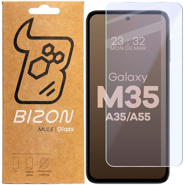 Elastyczne szkło hybrydowe Bizon Glass Mule do Galaxy M35 5G / A35 5G / A55 5G