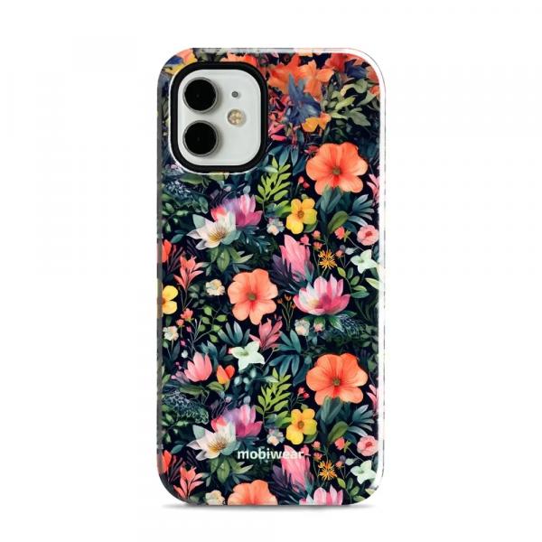 Etui ochronne do iPhone 12 Mini, Mobiwear Elite Pro, kolorowo-kwieciste