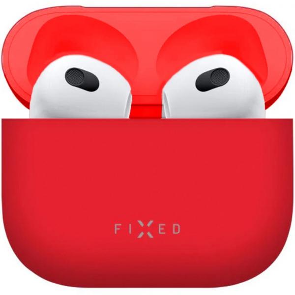 Etui Fixed Silky do AirPods 4, czerwone