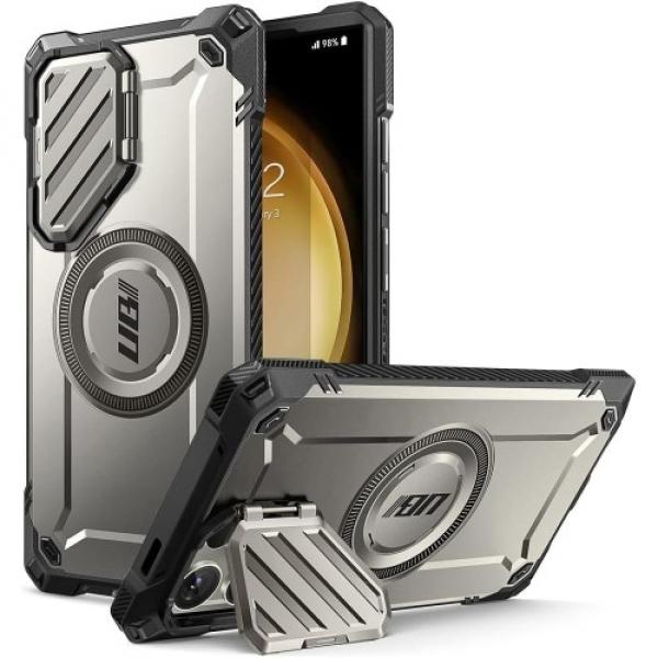 Etui pancerne Supcase UB Mag XT z MagSafe do Galaxy S24 Ultra, szare