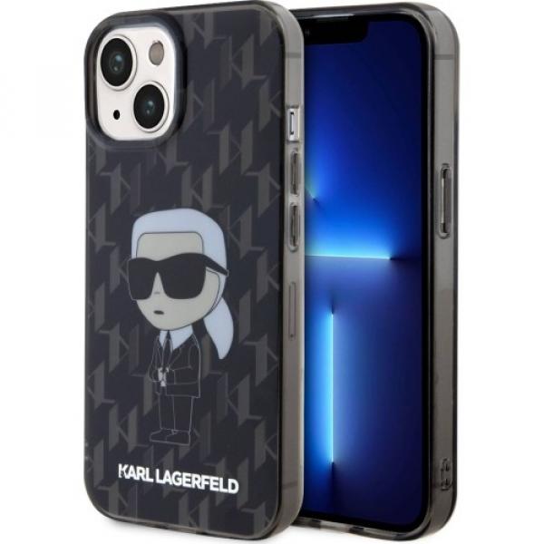 Etui Karl Lagerfeld HardCase Monogram Ikonik do iPhone 15, czarne