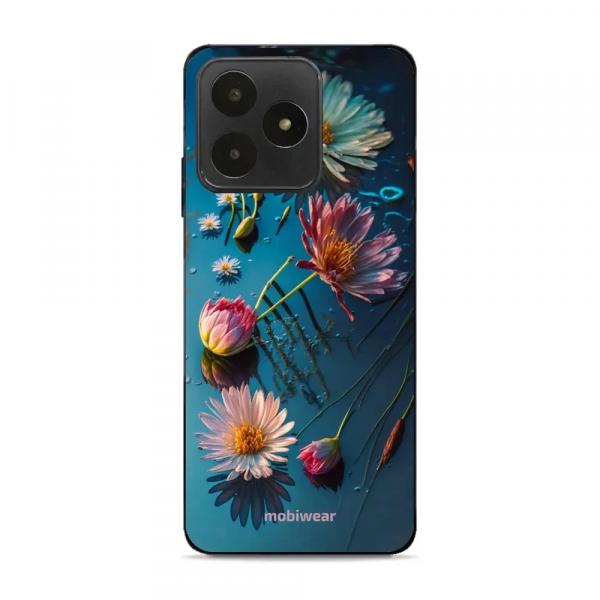 Etui ochronne do Realme Note 50, Mobiwear Glossy Case, niebiesko-kwieciste