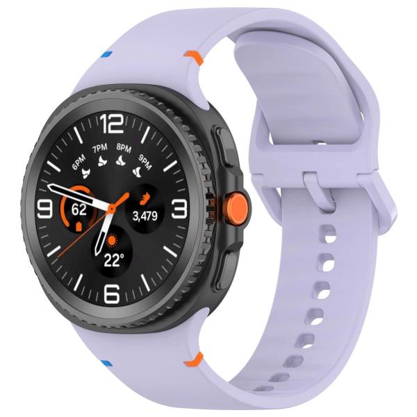 Silikonowy pasek Bizon Strap Watch Silicone G do Galaxy Watch 8 / 8 Classic, jasnofioletowy