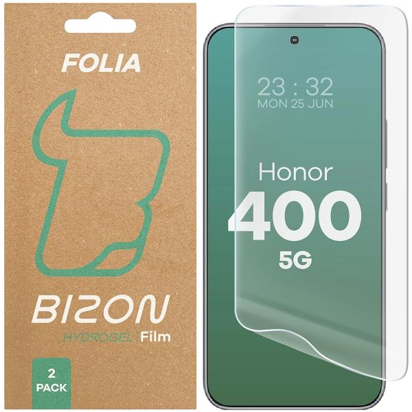 Folia hydrożelowa na ekran Bizon Glass Hydrogel Front do Honor 400, 2 sztuki
