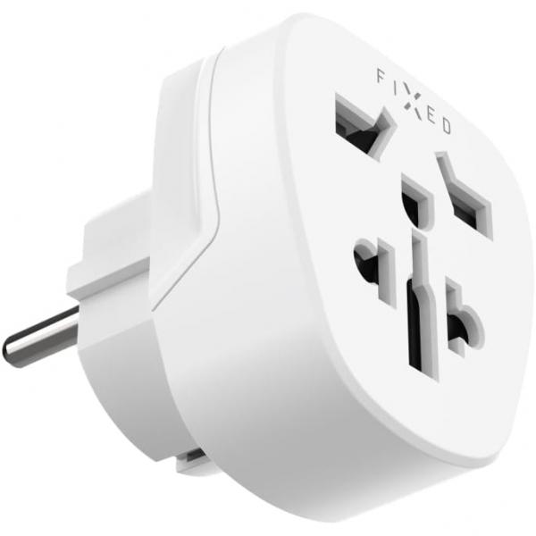 Adapter / przejściówka Fixed World to EU z UK / USA / AUS do Europy Schuko, biały