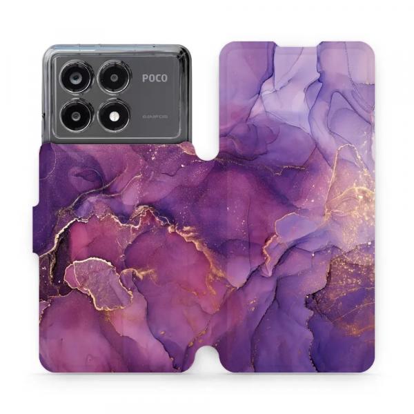 Etui z klapką do Xiaomi Poco X6 Pro, Mobiwear Book, fioletowe