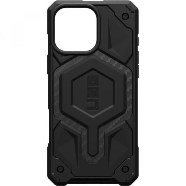 Etui pancerne Urban Armor Gear Monarch Pro Mag do MagSafe do iPhone 16 Pro Max, czarne z włóknem węglowym