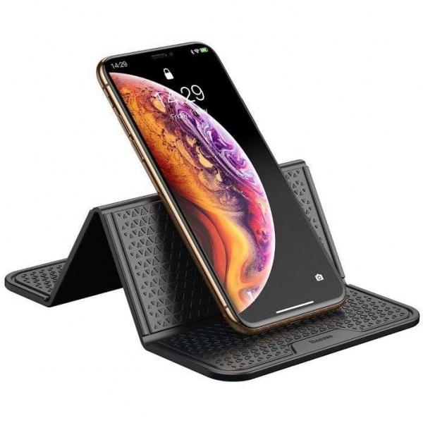 Podstawka na telefon do samochodu Baseus Folding Bracket Antiskid Pad, czarna