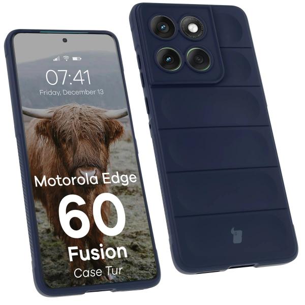 Pancerne etui Bizon Case Tur do Motorola Edge 60 / 60 Fusion, granatowe