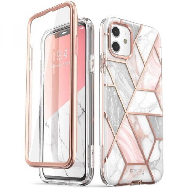 Etui pancerne Supcase i-Blason Cosmo iPhone 11, marmurowe różowe