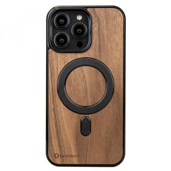 Drewniane etui do iPhone 14 Pro Max, Bewood Orzech Amerykański MagSafe
