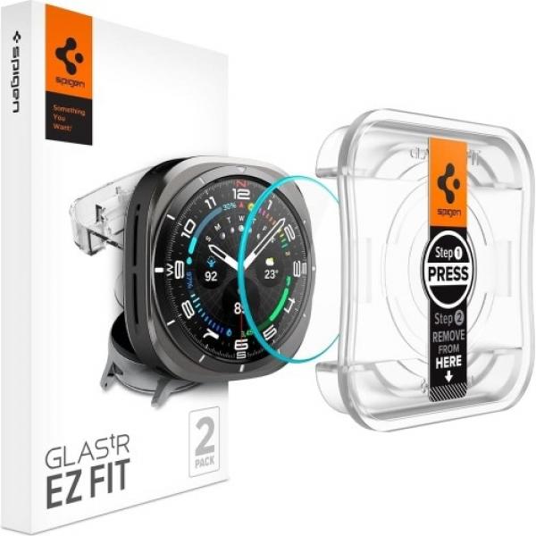 Szkło do etui + Aplikator Spigen Glas.tr EZ Fit 2-Pack do Galaxy Watch Ultra 47mm