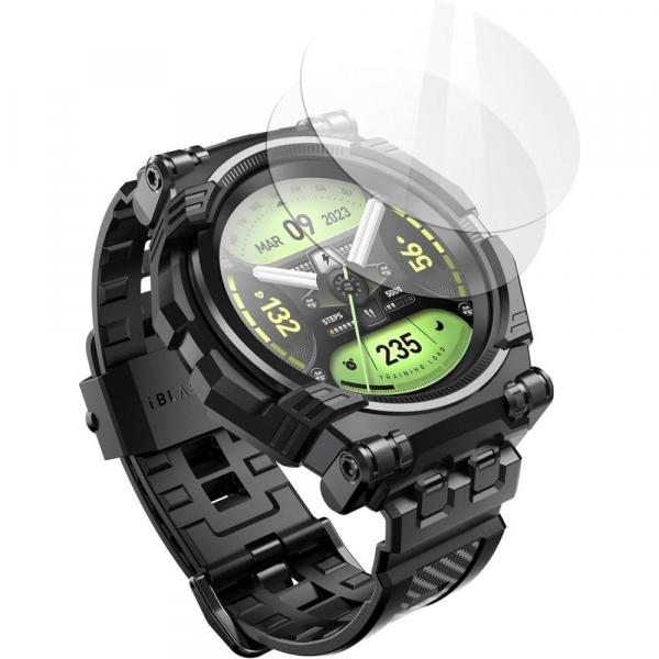 Etui z paskiem + 2 szkła Supcase i-Blason Armorbox do Galaxy Watch 6 Classic 47mm, czarne