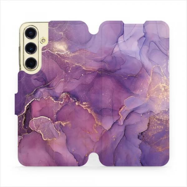 Etui z klapką do Galaxy S24 FE, Mobiwear Book, fioletowe