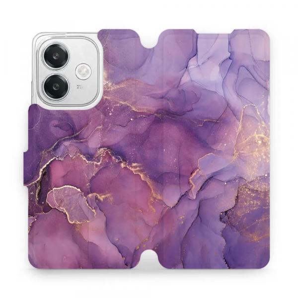 Etui z klapką do Oppo A40, Mobiwear Book, fioletowe