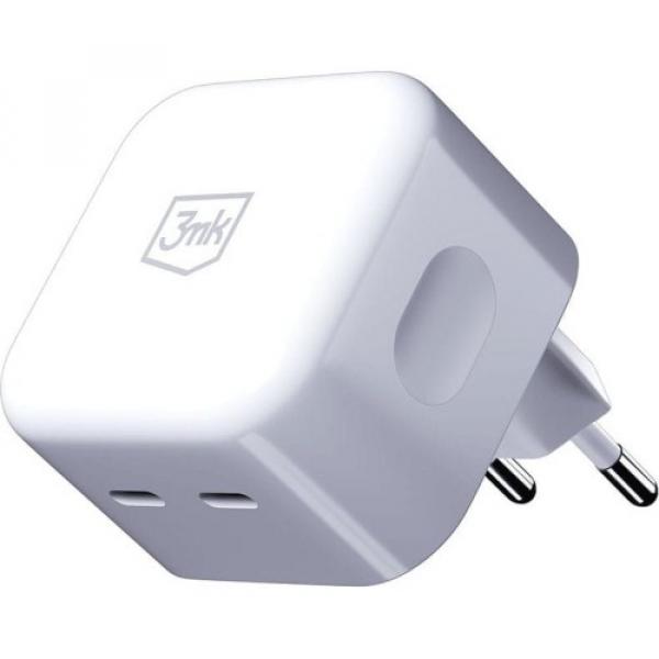 Ładowarka sieciowa 3mk Hyper GaN Charger 35W, USB-C, QC, PD, biała