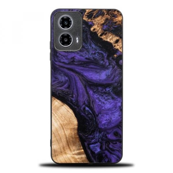 Drewniane etui Bewood Unique - Violet do Motorola Moto G34 5G