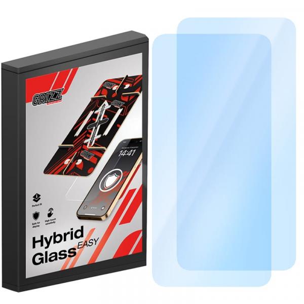 Szkło hybrydowe na ekran Grizz HybridGlass Easy do Galaxy S24 z aplikatorem, 2 sztuki